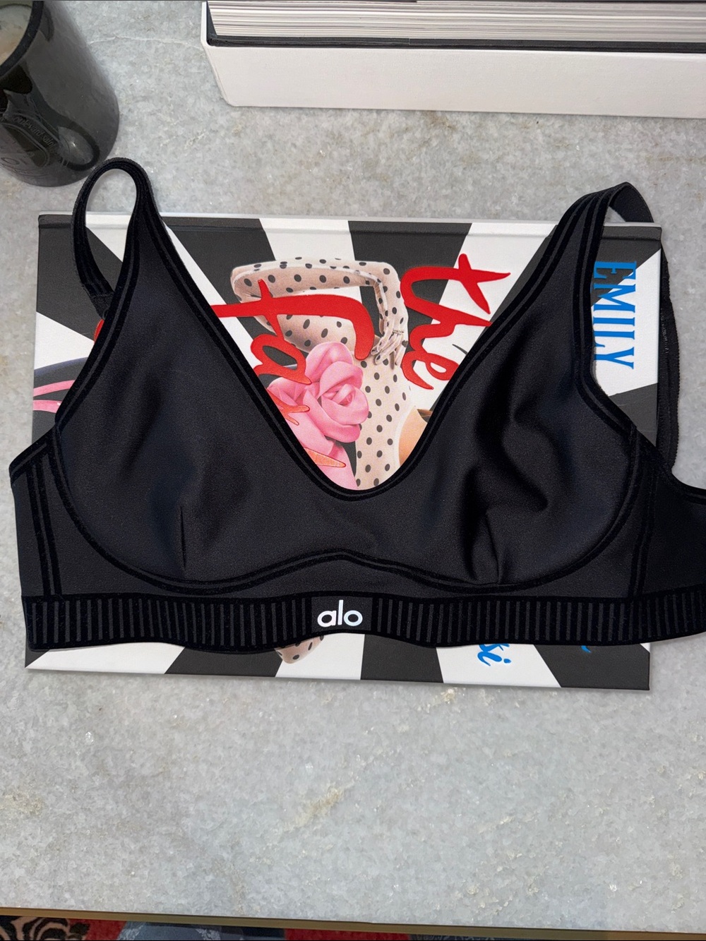 Alo Black Sports Bra Sz S